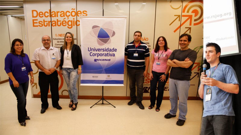 Na foto, grupo de instrutores da Trilha de Métodos Ágeis