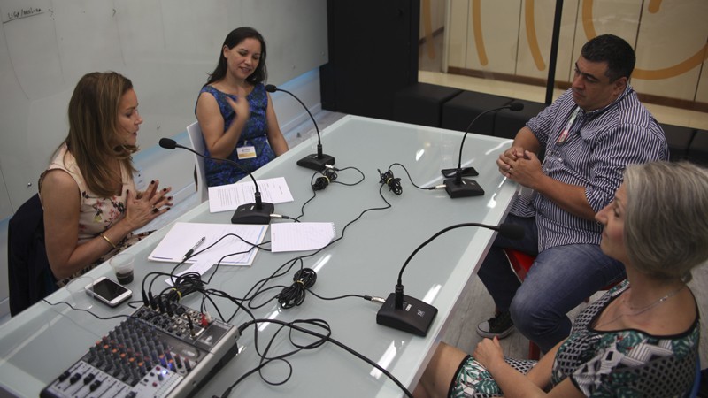Deborah Villela (PROCERGS), Isabel Siqueira (Uniritter), Marcelo Rezende (PROCERGS) e Andreia Martins (Esfera Sustentável)