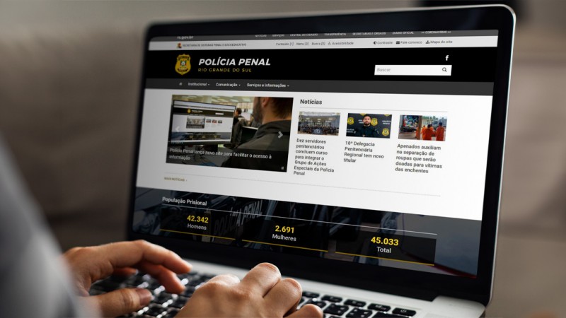Está no ar o site da Polícia Penal