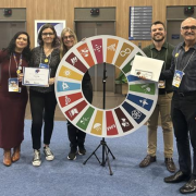 Eliana Patrícia Stumpf (ESG), Aline Medeiros (D&I), Cláudia Salgueiro (ESG) e os respectivos coordenadores Guilherme e Jaime